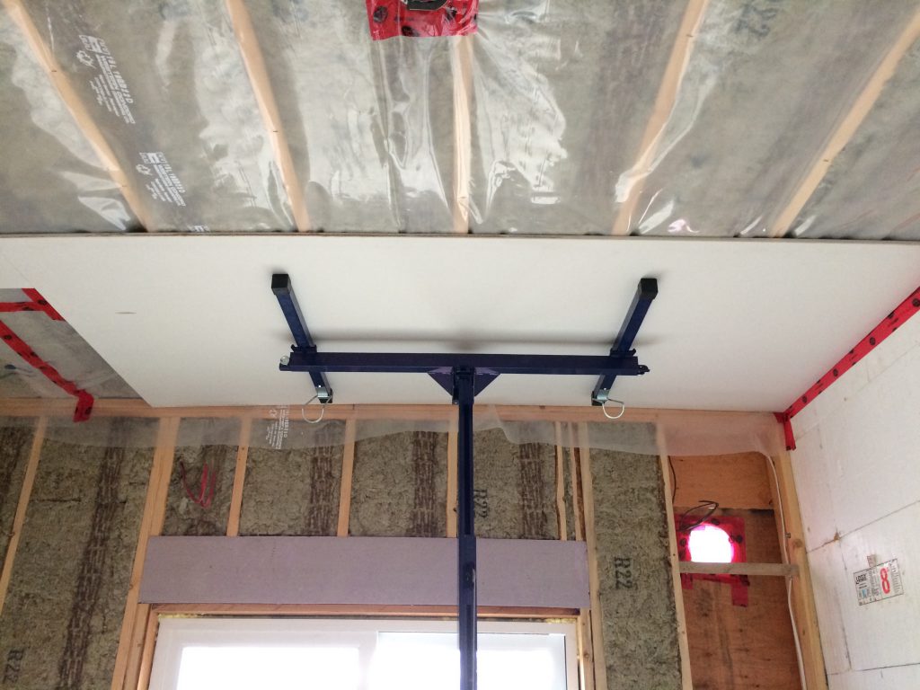 first piece of drywall up
